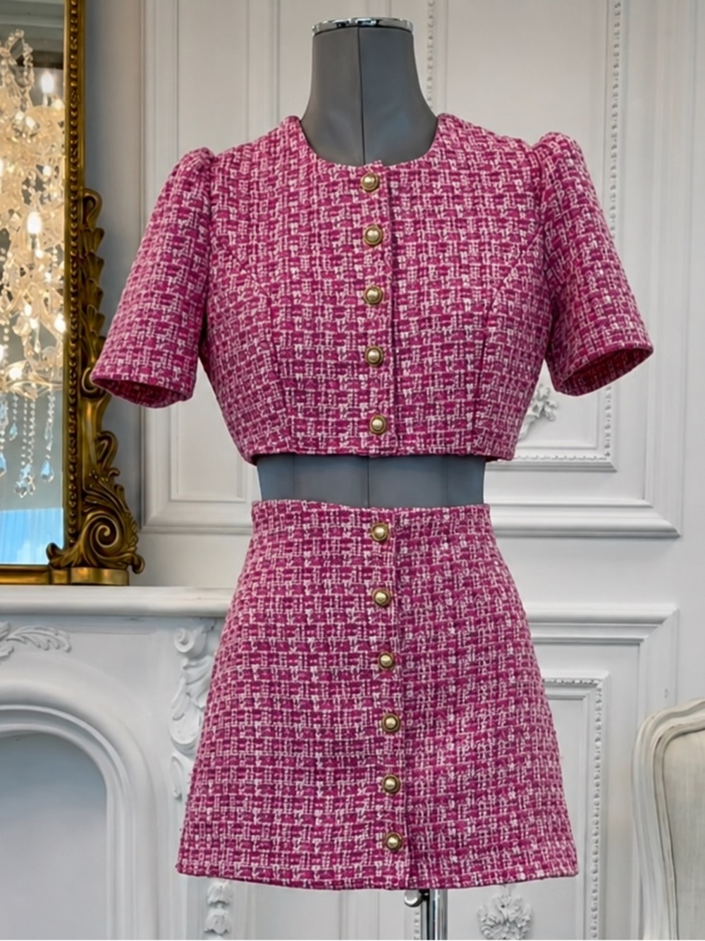Matching two piece skirt and top set